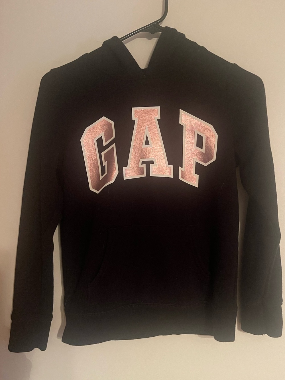 GAP Kids Black Hoodie with shiny pink logo Tint